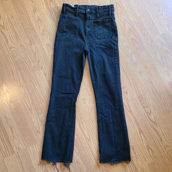 MOTHER THE HUSTLER PATCH POCKET ANKLE FRAY JEANS STRETCH DENIM NOT GUILTY sz 29 - Picture 3 of 10